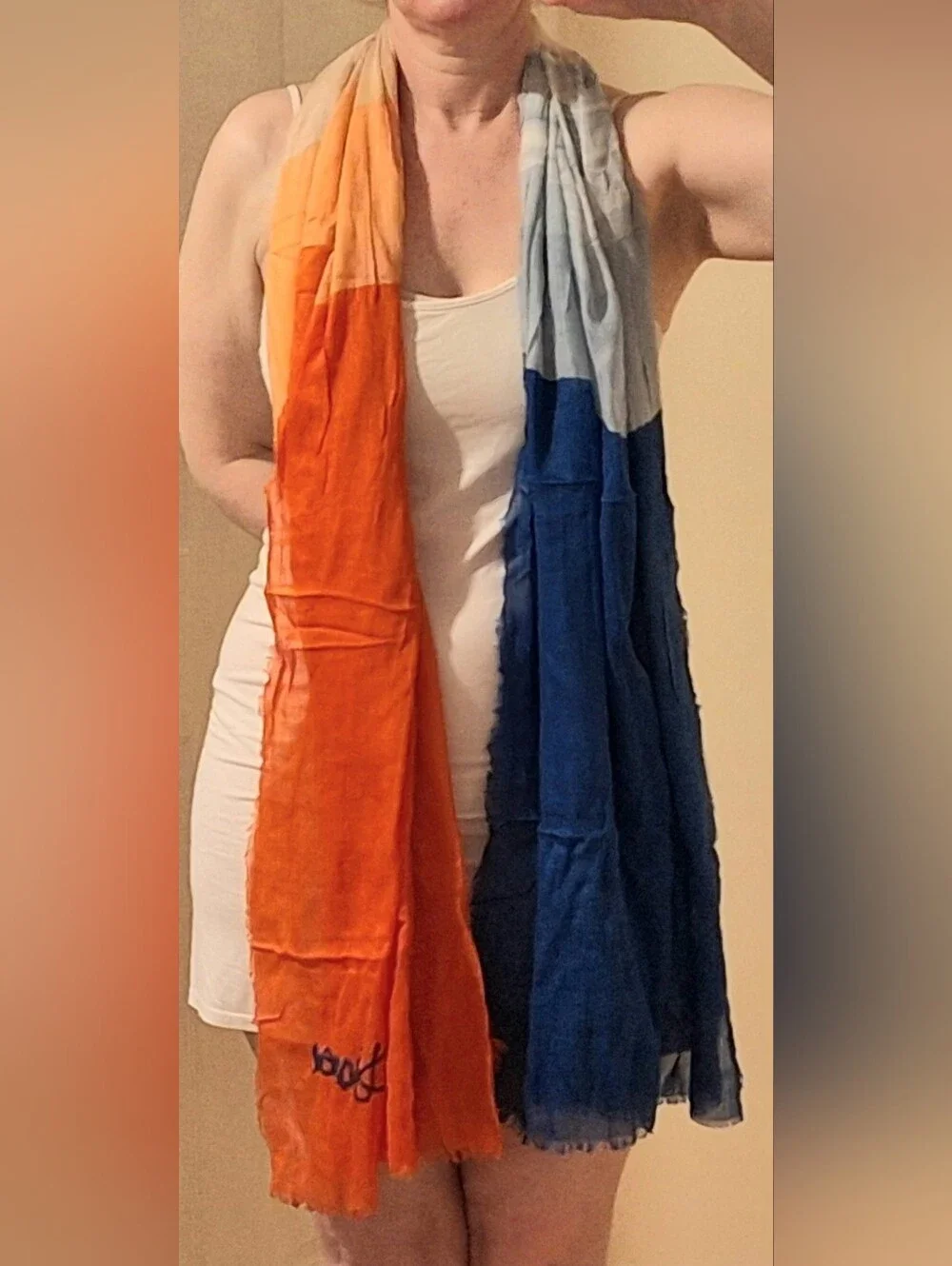 Diane Von Furstenberg | Orange/Blue Wrap/Scarf